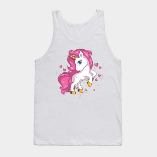 Cute little pink unicorn Tank Top